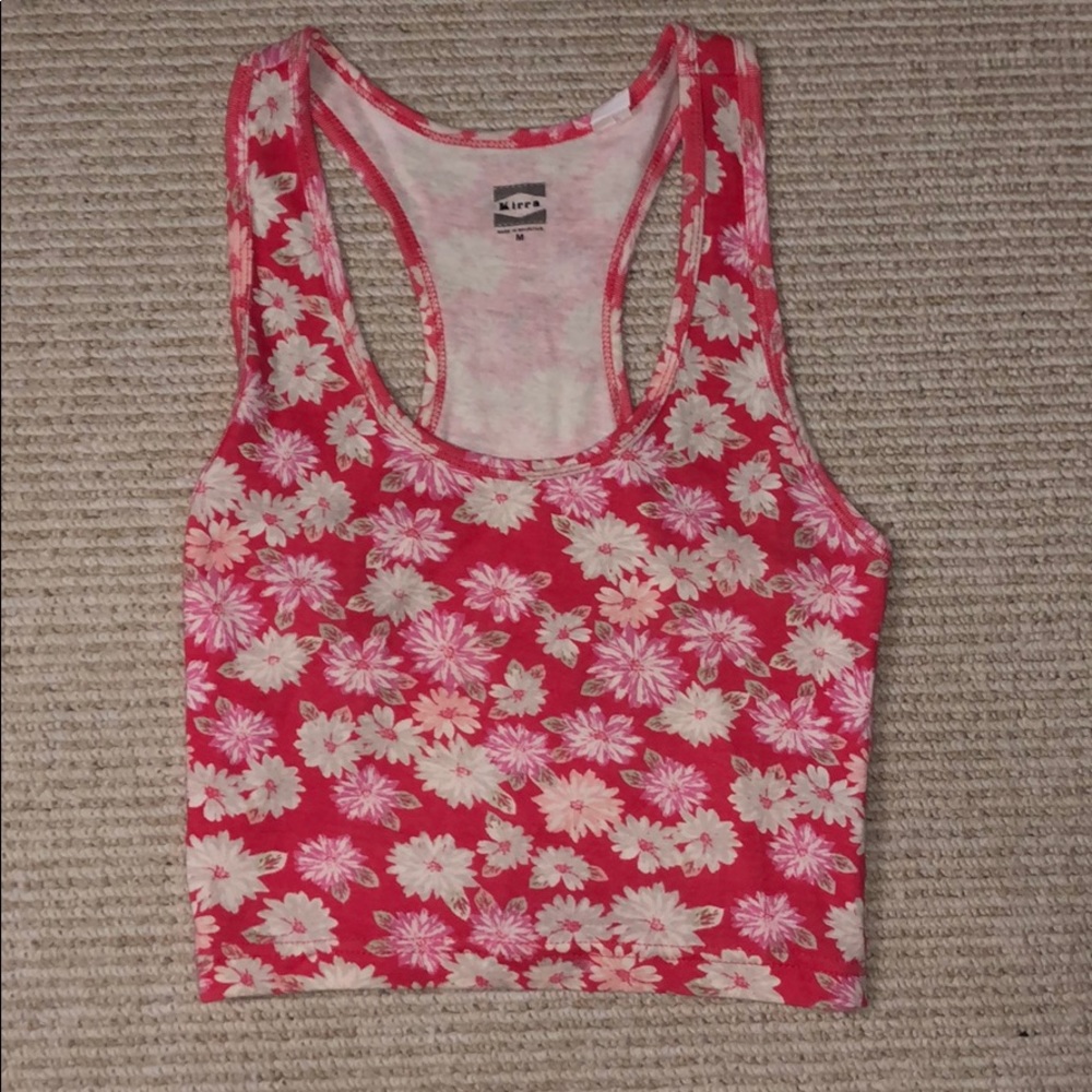 floral crop top!!